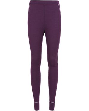 Mountain Warehouse 'Asgard' Thermal Trousers Merino Quick Dry Base Layer Trousers - Purple