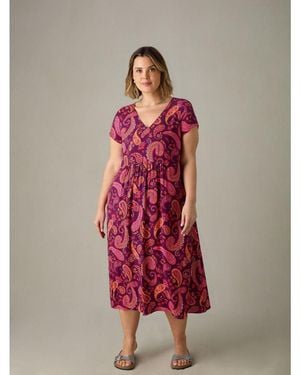 Live Unlimited Paisley Tiered Woven Midi Dress