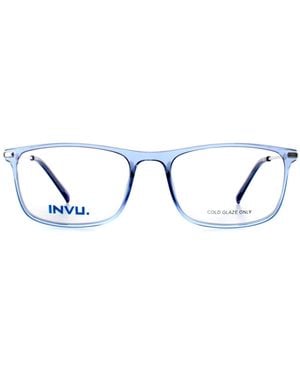 INVU Rectangle Transparent Dove B4135 Metal - Blue