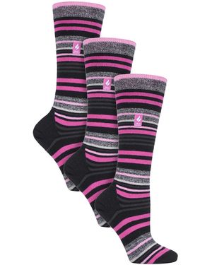 Heat Holders 3 Pair Multipack Ultra Lite Ladies Ski Socks - White