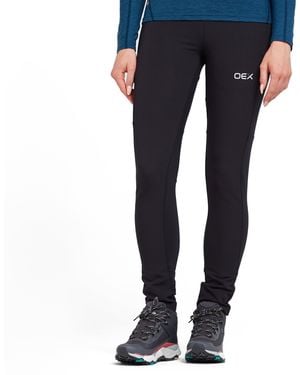 OEX Water Repellent Scramble Tights, Athletic Leggings For Walking & Hiking - Blue