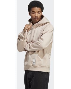 adidas Lounge Fleece Hoodie - Natural