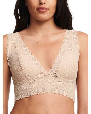 Chantelle Easy Feel Floral Touch Wirefree Triangle Bralette - Brown