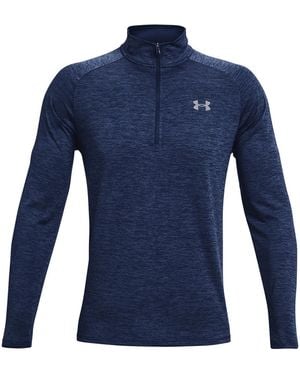 Under Armour 2.0 Half Zip Technical Top (Naval Academy) - Blue