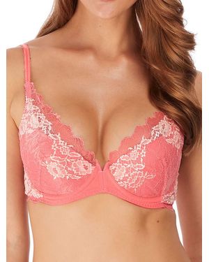 Wacoal Lace Perfection Plunge Bra - Pink
