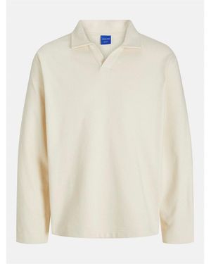 Jack & Jones And Split Neck Swea - White