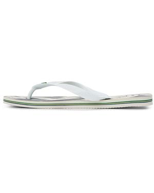 Havaianas Hav. Brasil Fresh Leaf Flip Flops - White