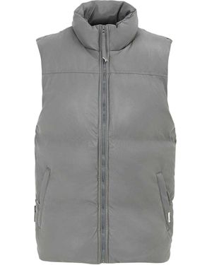 Firetrap Pu Padded Gilet (Dark) - Grey