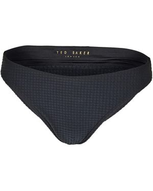 Ted Baker Textured Patterned Bikini Bottom - Blue