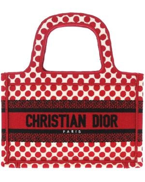 Dior Polka Dot Tote Bag - Red