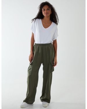 Blue Vanilla Wide Leg Cargo Trouser - Green