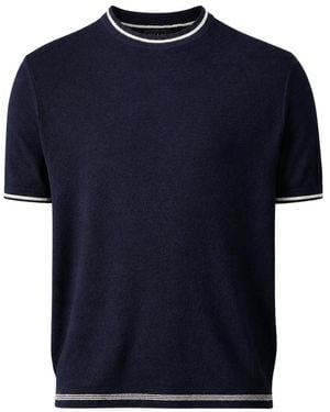 Ted Baker Eriks Regular Textured Front T-Shirt Linen - Blue