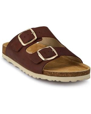 Jones Bootmaker Gabryela Leather Mule Sandals - Brown