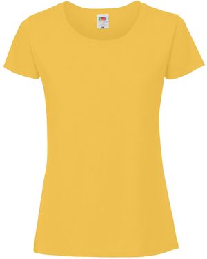 Fruit Of The Loom Ladies Ringspun Premium T-Shirt (Sunflower) - Yellow