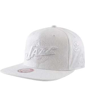 Mitchell & Ness Nba Utah Jazz Hwc Uv Reactive Cap Cotton - White