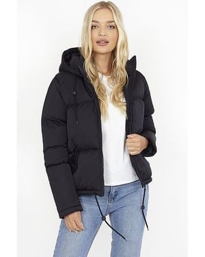 Brave Soul Short Bat Wing Jacket With Hood in Black Lyst UK