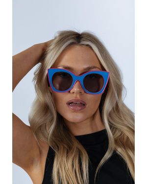 SVNX Oversized Round Cat-Eye Sunglasses - Multicolour