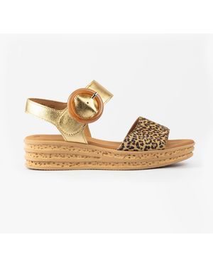 Gabor Andre Sandals Medium Leather - Metallic