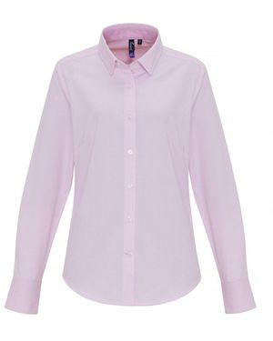PREMIER Cotton Oxford Striped Shirt - Purple