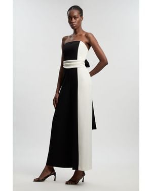 Karen Millen Soft Tailored Bandeau Jumpsuit - Blue