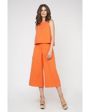 Conquista Cropped Culottes By Fashion By - Orange
