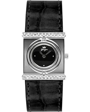 Yonger & Bresson And Dial Diamonds Watch Leather - Black