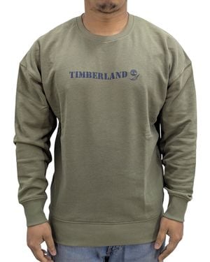Timberland Sweatshirts Pullover Crew Neck Fleece Top - Green