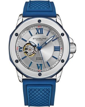 Stuhrling Edwardian 4056 Automatic 44Mm Skeleton - Blue