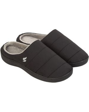 Heat Holders Ladies Cosy Winter Slip On Slippers - Black