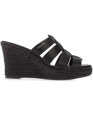 DKNY Cintera Wedge Sandals - Black
