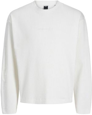 Jack & Jones And Crew Neck Relaxed Fit Jumper - White