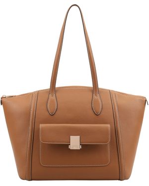 Paul Costelloe Shiriya Leather Shoulder Bag - Brown