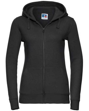 Russell Ladies Authentic Full Zip Hoodie - Black