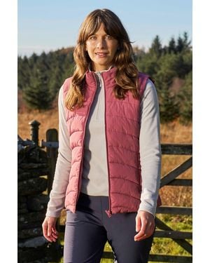 Mountain Warehouse 'Opal' Padded Gilet With Front Pockets Winter Warm Rain Coat - Pink