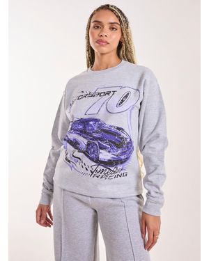 Pink Vanilla Motorsport Oversized Sweat - Purple