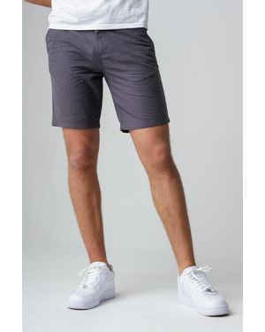 Tokyo Laundry Cotton Oxford Shorts With Belt - Blue