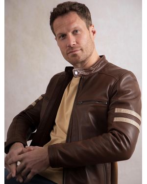 Lakeland Leather Charlie Ii Racer Jacket - Brown