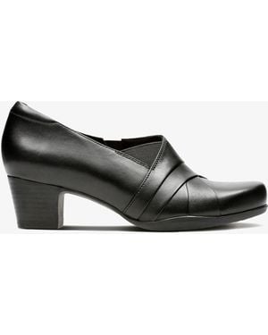 Clarks Rosalyn Adele Leather Shoes - Black
