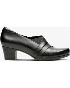 Clarks Rosalyn Adele Leather Shoes - Black