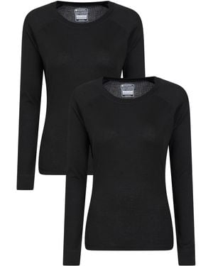 Mountain Warehouse 'Talus' Round Neck Top Thermal Quick Drying Tee - Black