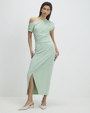 River Island Midi Dress Stretch Drape - Green