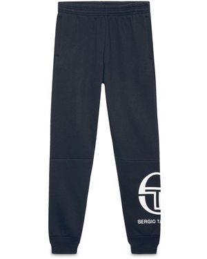 Sergio Tacchini Stretch Waist Logo Track Trousers 38339 200 Cotton - Blue