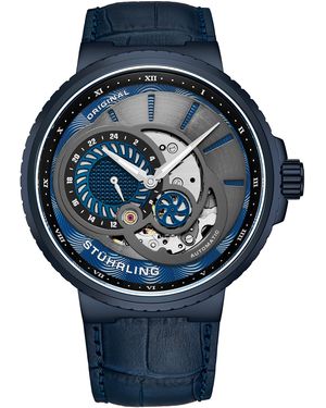 Stuhrling And Automatic 45Mm Skeleton - Blue