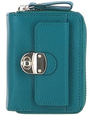 Ashwood Leather Stylish Compact Ladies Purse With Rfid Protection - Green