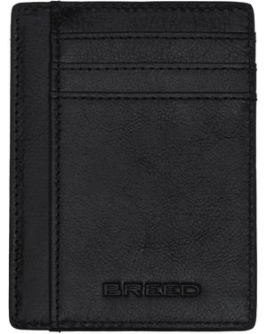 Breed Chase Genuine Leather Front Pocket Wallet - Black