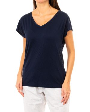 Tommy Hilfiger Short-Sleeved V-Neck T-Shirt 1487904682 - Blue