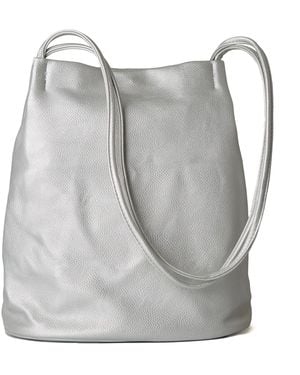 Woodland Leathers Tote Shoulder Bag - Grey