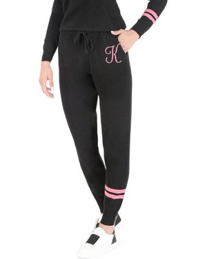 Crown of Edinburgh Cashmere Track Trousers Morningside K - Black