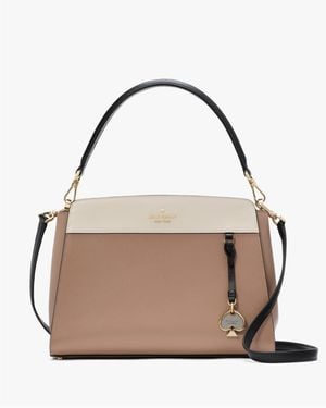 Kate Spade Madison Colourblock Saffiano Leather Medium Top Handle Satchel - Brown