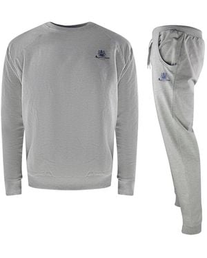 Aquascutum Iconic Crest Crew Neck Track Set Cotton - Grey